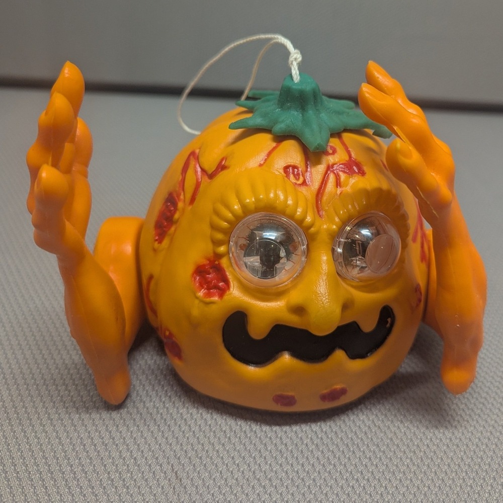 VTG Halloween Animated Mutant Pumpkin Monster Spooky Decor Light Up Rubber